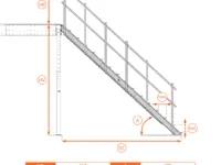 Scala Comoda 42° Gradini in Legno