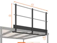 BALAUSTRA CON FERMAPIEDE ALTEZZA cm 110