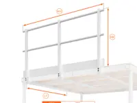 BALAUSTRA CON FERMAPIEDE ALTEZZA cm 110