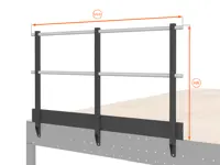 BALAUSTRA CON FERMAPIEDE ALTEZZA cm 110