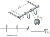 Gancio scala doppia regolazione