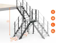 Scala Comoda 42° con pianerottolo 