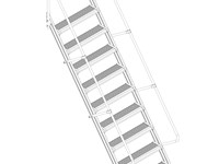 Scala d'accesso maxi in alluminio 54°