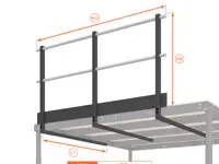 BALAUSTRA CON FERMAPIEDE ALTEZZA cm 110