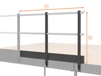 BALAUSTRA CON FERMAPIEDE ALTEZZA cm 110