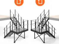 Scala Comoda 42° a U con pianerottolo 