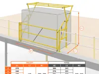 Barriera basculante di sicurezza per carico e scarico pallet
