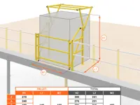 Barriera basculante di sicurezza per carico e scarico pallet