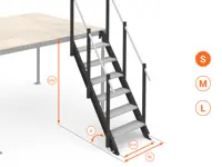 Scala Comoda 54° Gradini in Acciaio