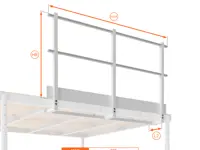 BALAUSTRA CON FERMAPIEDE ALTEZZA cm 110