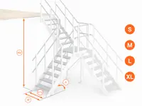 Scala Comoda 42° con pianerottolo 