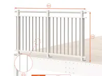 BALAUSTRA UNIVERSALE A DOGHE ALTEZZA cm 110