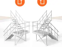 Scala Comoda 42° a U con pianerottolo 