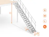 Scala Comoda 42° Gradini in Acciaio