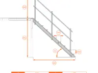 Scala Comoda 42° Gradini in Legno