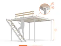 SOPPALCO IN ACCIAIO TS8 LOFTBED