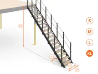 Scala Comoda 42° Gradini in Legno
