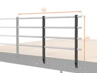 BALAUSTRA A 4 CORRIMANI ALTEZZA cm 100