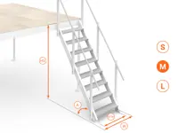 Scala Comoda 54° Gradini in Acciaio