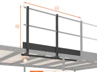 BALAUSTRA CON FERMAPIEDE ALTEZZA cm 110