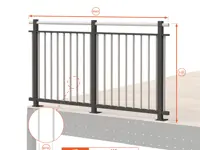 BALAUSTRA UNIVERSALE A DOGHE ALTEZZA cm 110