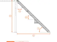 Scala salvaspazio per soppalchi 45°