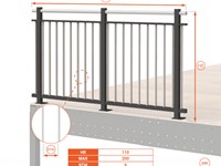 BALAUSTRA A DOGHE ALTEZZA cm 110