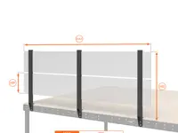 BALAUSTRA A PANNELLI ALTEZZA cm 80