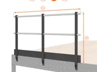 BALAUSTRA CON FERMAPIEDE ALTEZZA cm 110