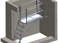 Piattaforma telescopica per vani ascensore