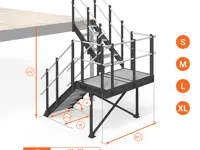Scala Comoda 42° a U con pianerottolo 