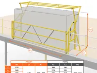 Barriera basculante di sicurezza per carico e scarico pallet