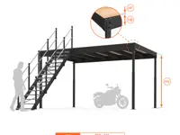 SOPPALCO IN ACCIAIO TL20 NERO CON SCALA COMODA