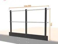 BALAUSTRA UNIVERSALE CON FERMAPIEDI cm 110