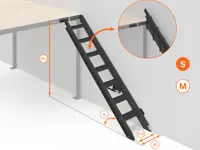 Scala salvaspazio per soppalchi 45°