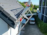 Parapetto temporaneo in alluminio per tetti inclinati