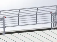 Parapetto temporaneo in alluminio per tetti inclinati