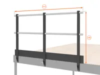 BALAUSTRA CON FERMAPIEDE ALTEZZA cm 110