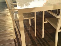 Tavolo quadrato in alluminio