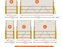 Barriera basculante di sicurezza per carico e scarico pallet