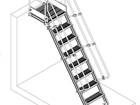 Scala d'accesso in alluminio 45°