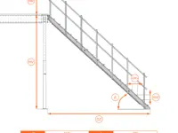 Scala Comoda 42° Gradini in Legno