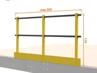 BALAUSTRA UNIVERSALE CON FERMAPIEDI cm 110