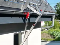 Parapetto temporaneo in alluminio per tetti inclinati