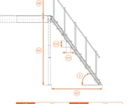 Scala Comoda 54° Gradini in legno