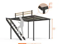 SOPPALCO IN ACCIAIO TS8 LOFTBED