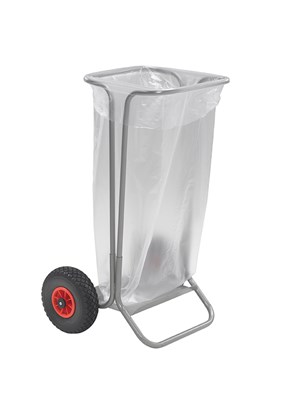Carrello in acciaio per rifiuti