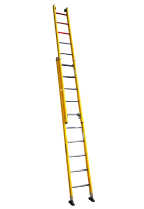 V2ME Scala manuale a 2 tronchi... - Scala a 2 tronchi 100% in vetroresina dielettrica...