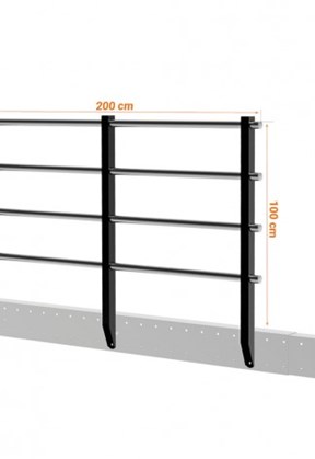 BALAUSTRA A 4 CORRIMANI ALTEZZA cm 100