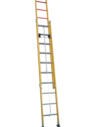 V2FE Scala con fune a 2... - Scala con fune a 2 tronchi 100% in vetroresina...